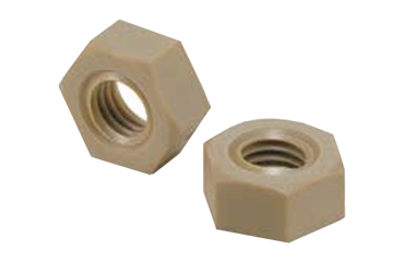 ピーク(樹脂製)六角ナット (SPE-N/小袋入り)(うす茶)(NBK製)